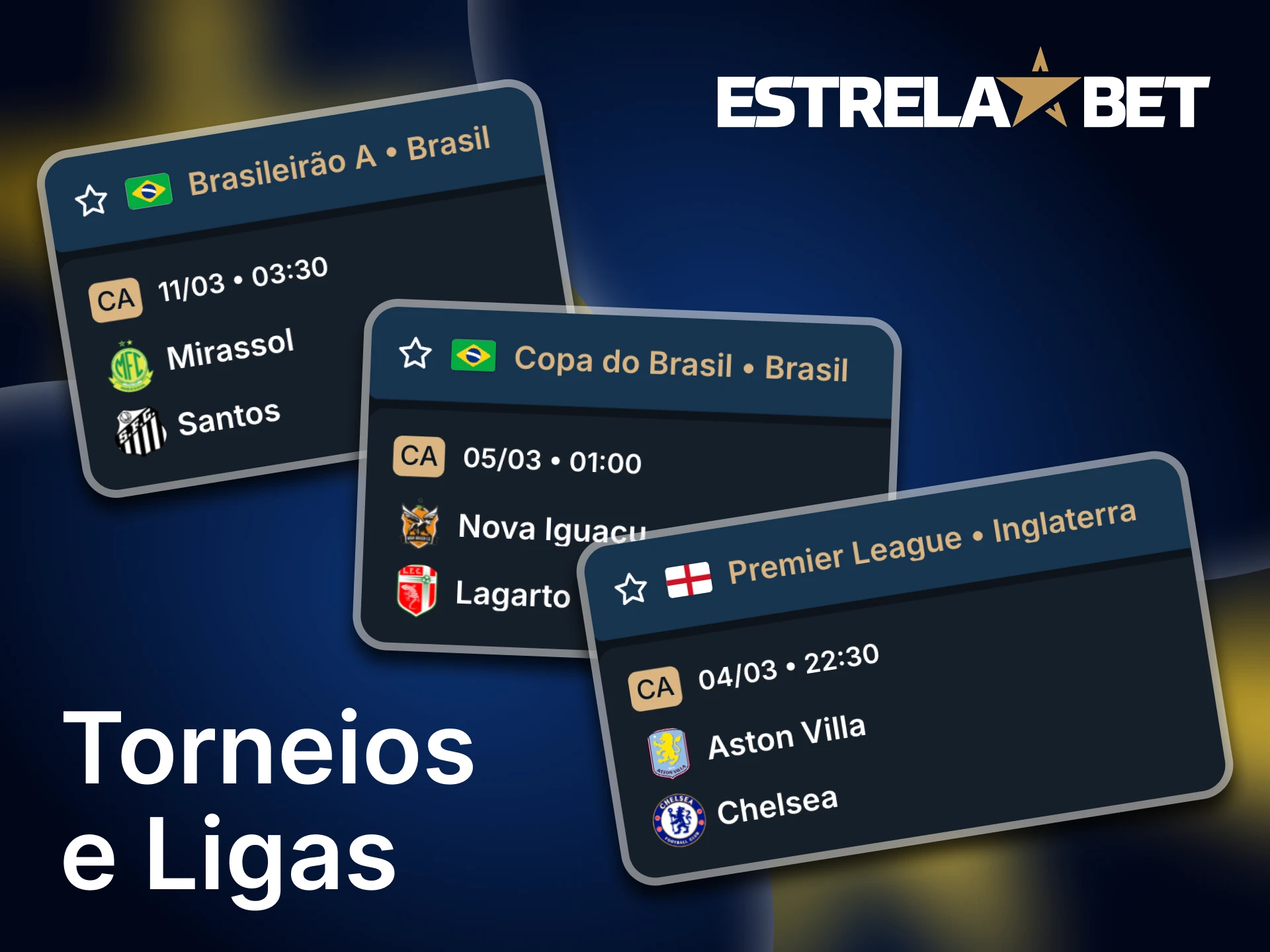 A Estrela Bet oferece uma variedade de eventos e torneios de futebol.