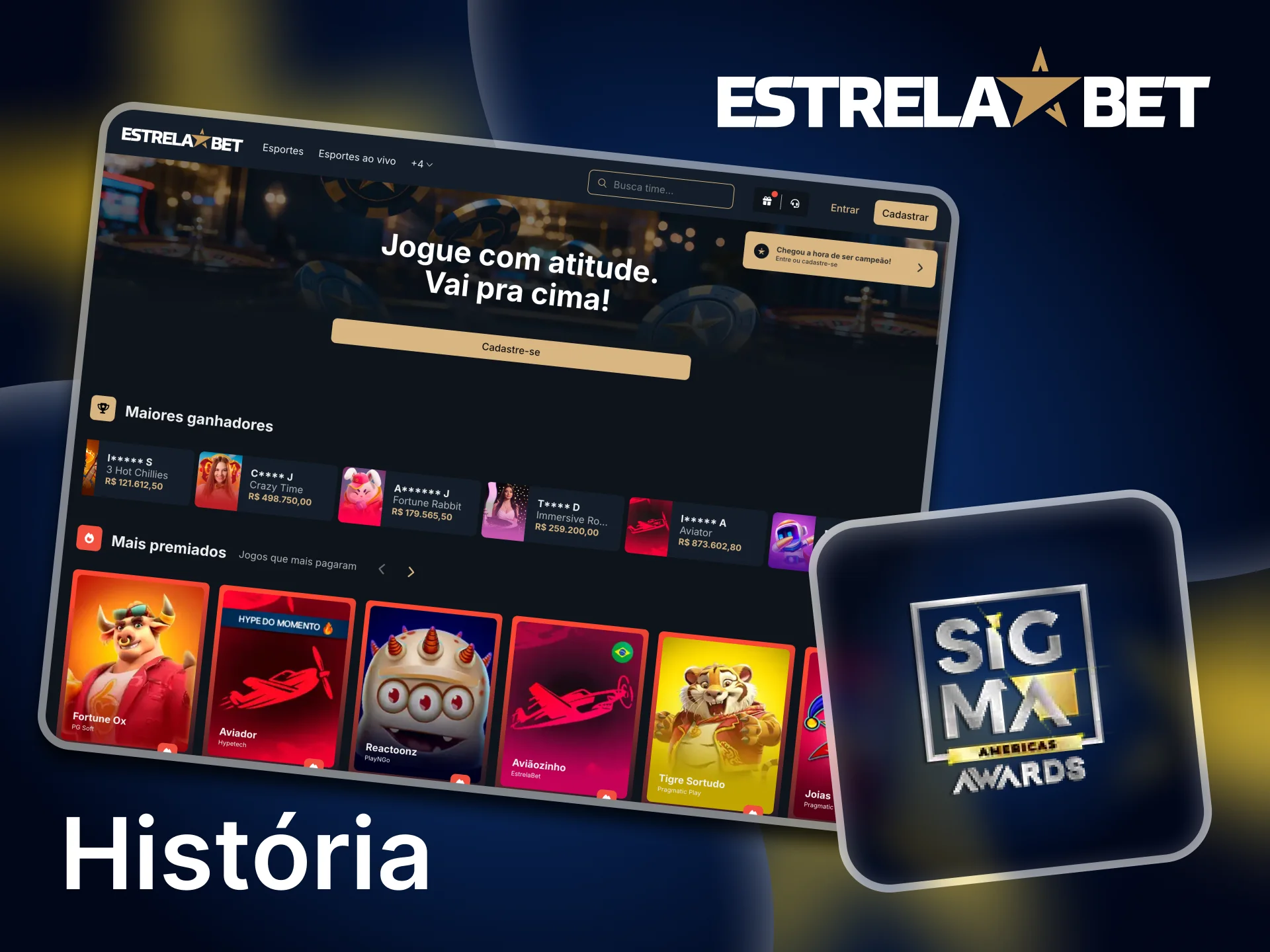 A história da marca Estrela Bet e seus prêmios.