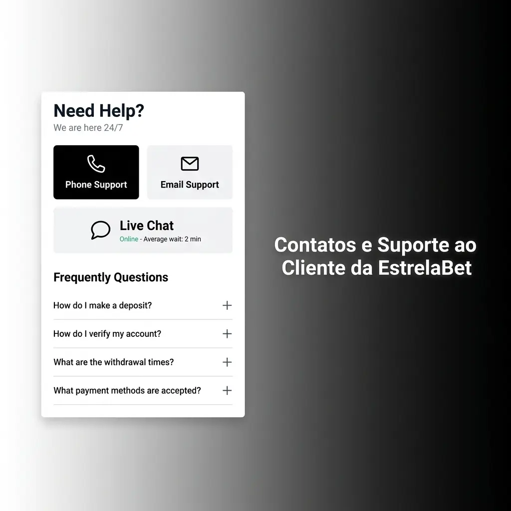 Canais de suporte da EstrelaBet: chat ao vivo e e-mail para jogadores brasileiros