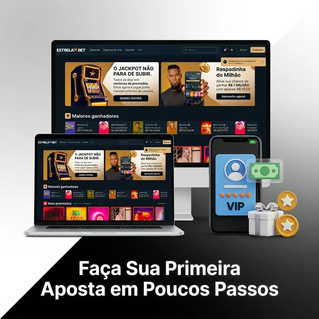 Passo a passo para fazer sua primeira aposta na EstrelaBet com mercados esportivos e odds disponíveis