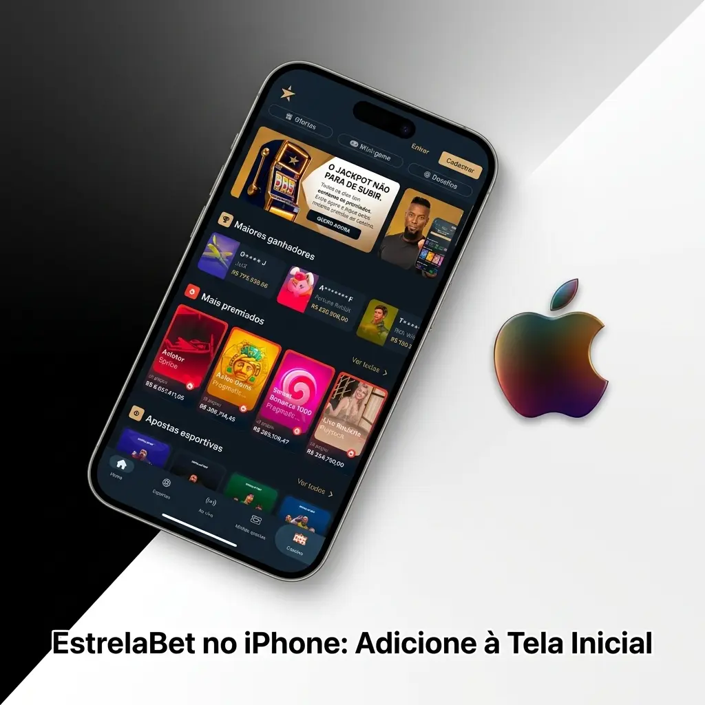 Ícone da EstrelaBet adicionado à tela inicial do iPhone via Safari no iOS